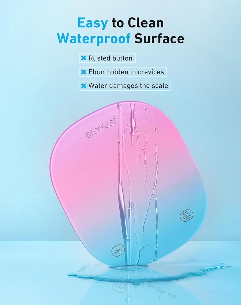 arboleaf Food Scale Rechargeable, Food Scales Digital Weight Grams and oz, Kitchen Scales Digital Weight, Smart Baking Measuring Food Scales for Kitchen Gift, Weight Loss, 0.1oz/0.5g, 22lbs/10kg - Image 5